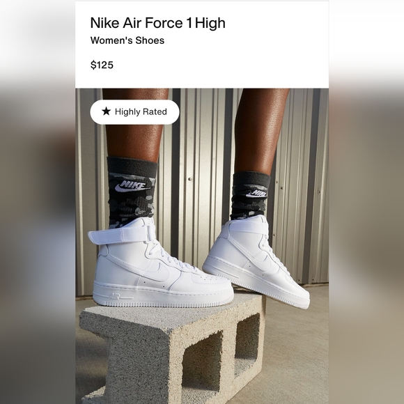 NIKE Air Force 1/High LE GS/'Triple White'/NEW IN BOX WITH TAG - Picture 10 of 13